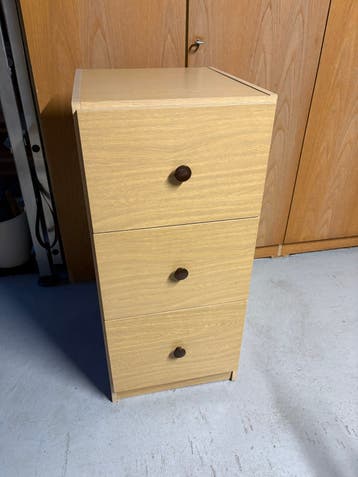 Ladekastje met 3 laden - Licht houtkleur