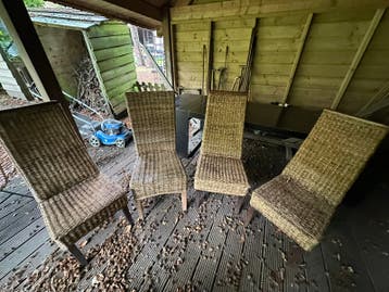4 rotan stoelen - perfect terras