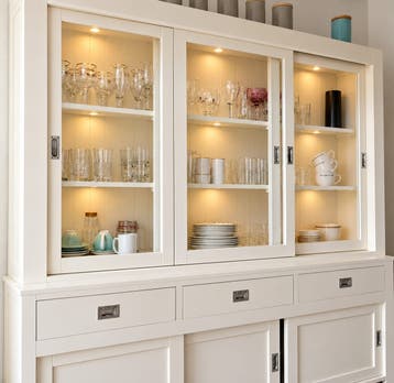 Buffetkast Landelijk 210cm - Wit/Vergrijsd Hout
