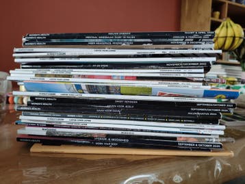 stapel tijdschriften met name womens health en runners