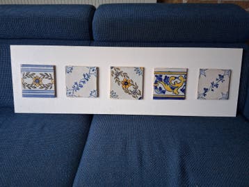 houten plank met portugeese tegeltjes