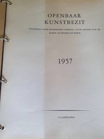 Jaargangen Openbaar Kunstbezit