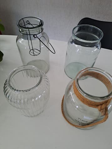 glazen vazen/windlichten