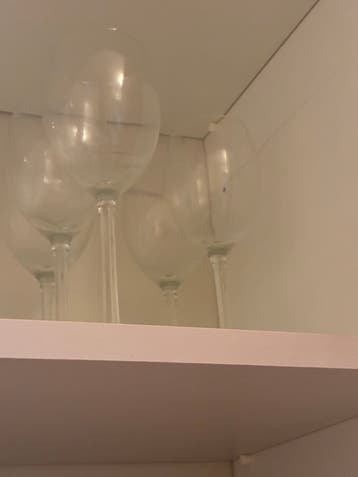Set van 6 Grote Wijnglazen - Zo goed als nieuw