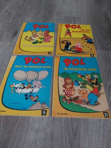 4x Vintage POL strips. 1e druk !