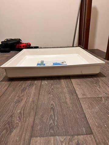 Witte lekbak voor wasmachine of droger