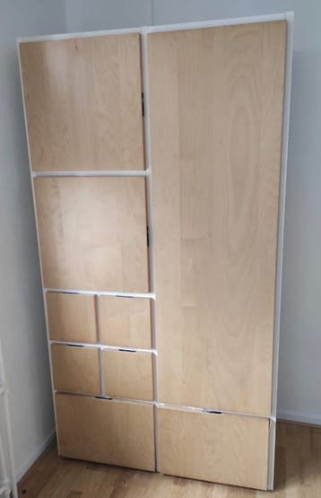 Kledingkast met lades en deuren - licht hout Ikea visthus.