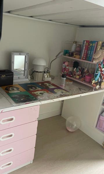 IKEA SMÅSTAD Hoogslaper met bureau en opbergruimte