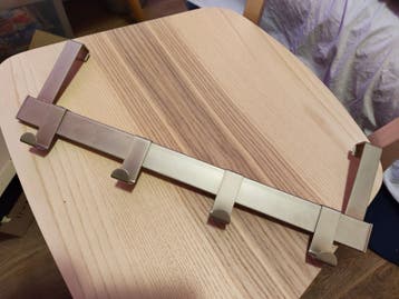 RVS Deurhaken met 4 Haken voor Dunne Deuren (1,7 cm)