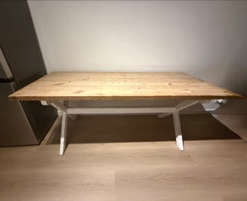 Gratis ! Eiken eettafel 80bx183l - Opknapper