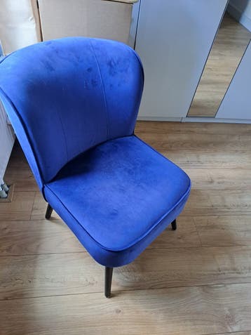 blauwe cocktailstoel