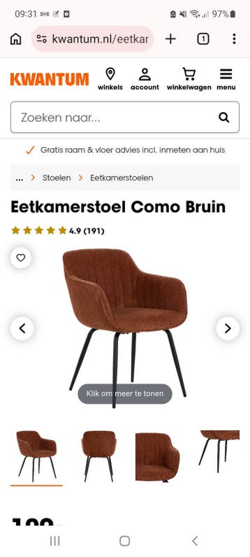 gratis 2 stoelen rib