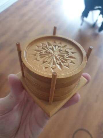 Houten onderzetters