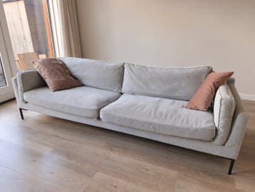 Grijze gemêleerde bank - 270x95x75 cm GRATIS