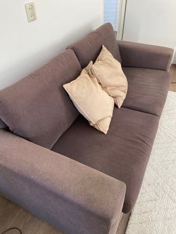 Comfortabele 2-zits bank - Bruin/Paars