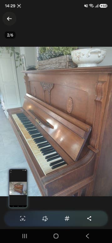 Antieke Kolski Piano - Klassiek Houten Instrument