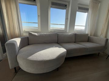 Comfortabele hoekbank met ronding - gratis ophalen!