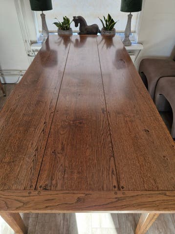 eiken eettafel
