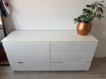 Witte ladekast met 6 lades - Ruime opbergoplossing