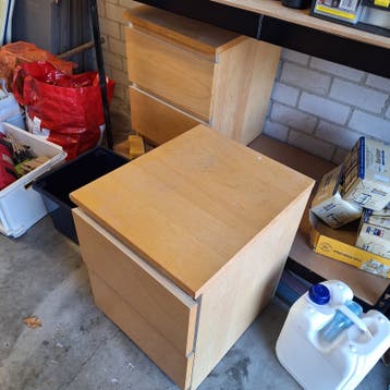 Houten ladekasten (4 stuks) - Ideaal voor opslag