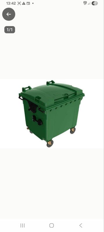 Grote Groene Afvalcontainer op Wielen