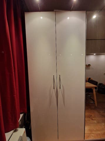 Ikea Pax - 2 deuren Hoogglans wit zonder scharnieren