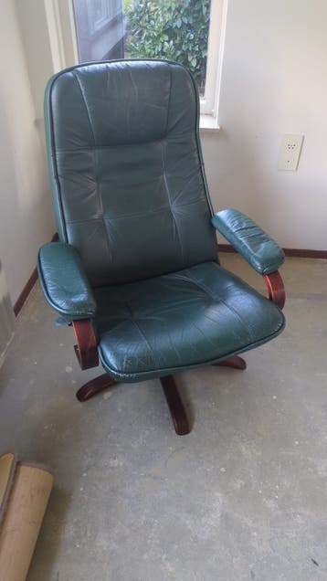 Groene draai-relax fauteuil