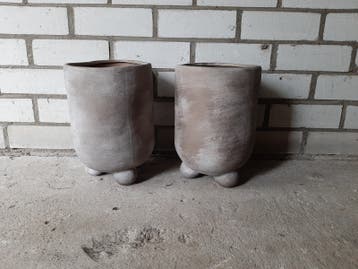 2 binnen bloempotten - voor een reep witte chocolade