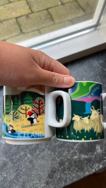 Gratis!!! Set van 2 IJsland mokken - Souvenir