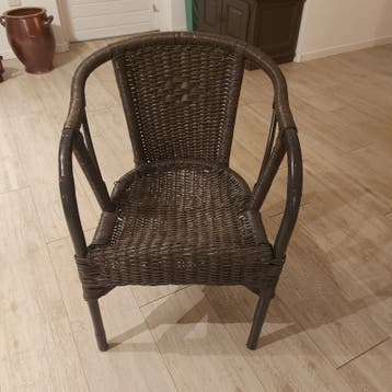 Rotan stoel - Donkerbruin