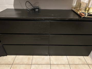 Ikea malm 6 lades zwart