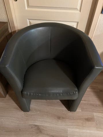 Kuipstoel antraciet 2x