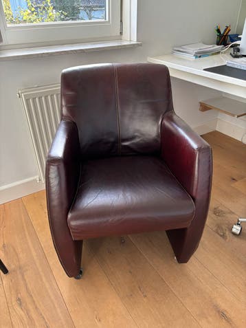 Leren fauteuil - Comfortabele stoel in bruin leer