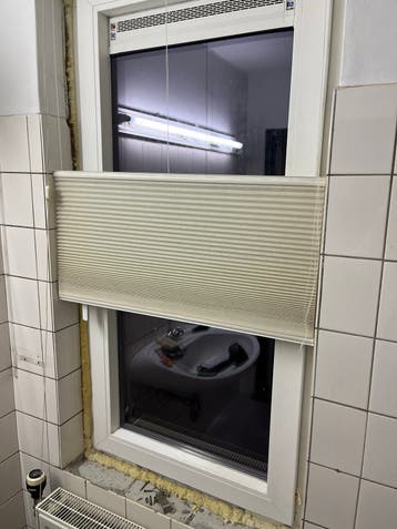 Beige Plisségordijn - 140 cm hoog - Gebruikt