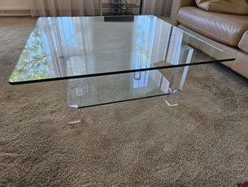 Glazen salontafel