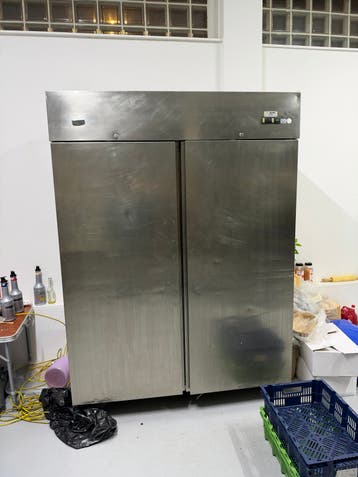 Professionele RVS Koelkast met Dubbele Deur (DEFECT)