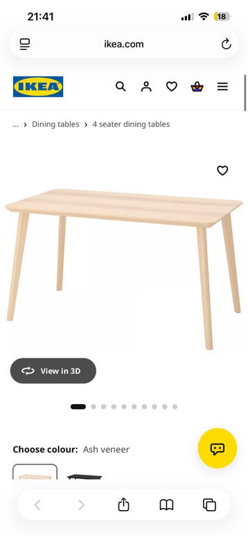 Gratis IKEA Lisabo eettafel / bureau - lichte beschadiging