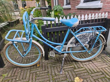 Blauwe Spirit meisjesfiets met voordrager